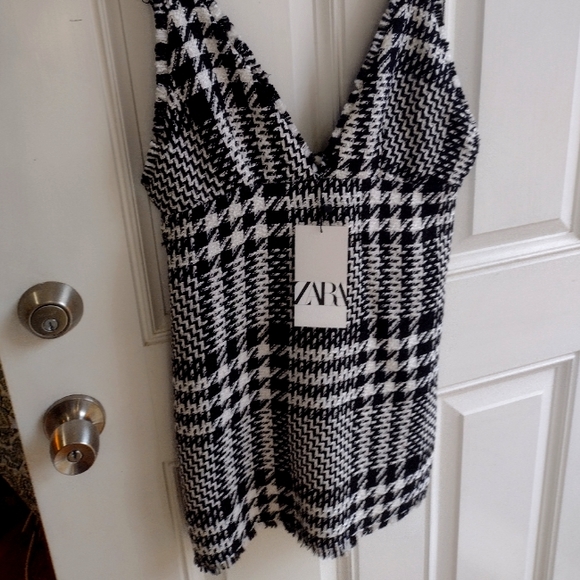 zara MINI SKIRT WITH TWEED SUSPENDERS - Picture 1 of 5